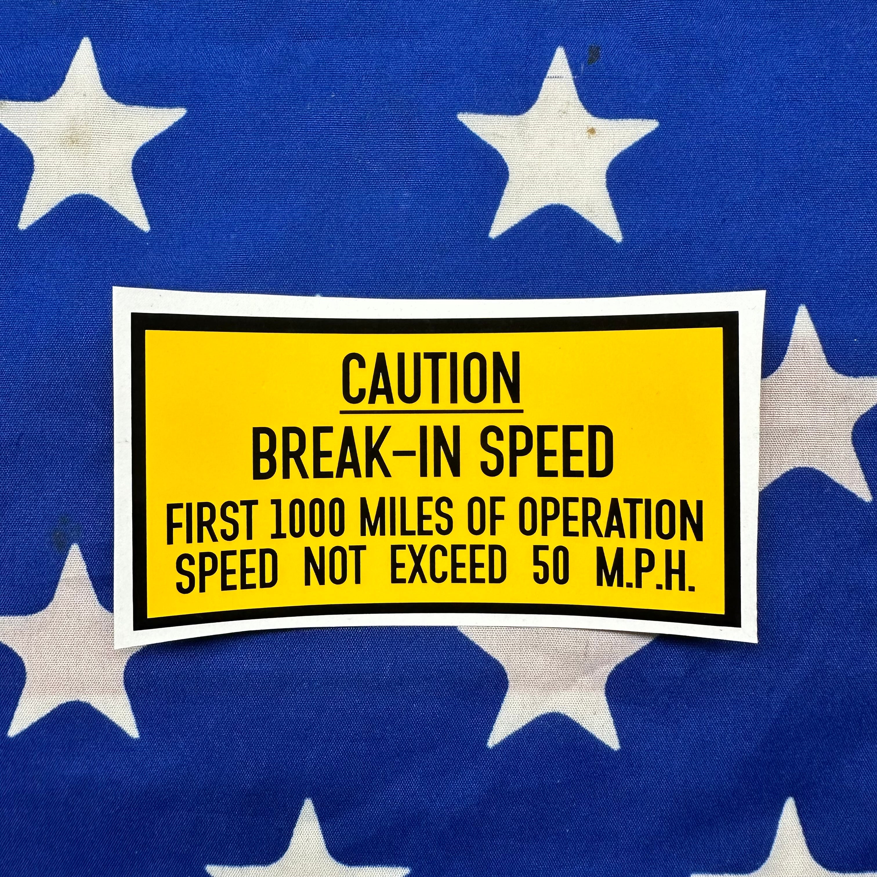 M151 Series Break-In Speed Decal M151A1 M151A2 – M151 Parts