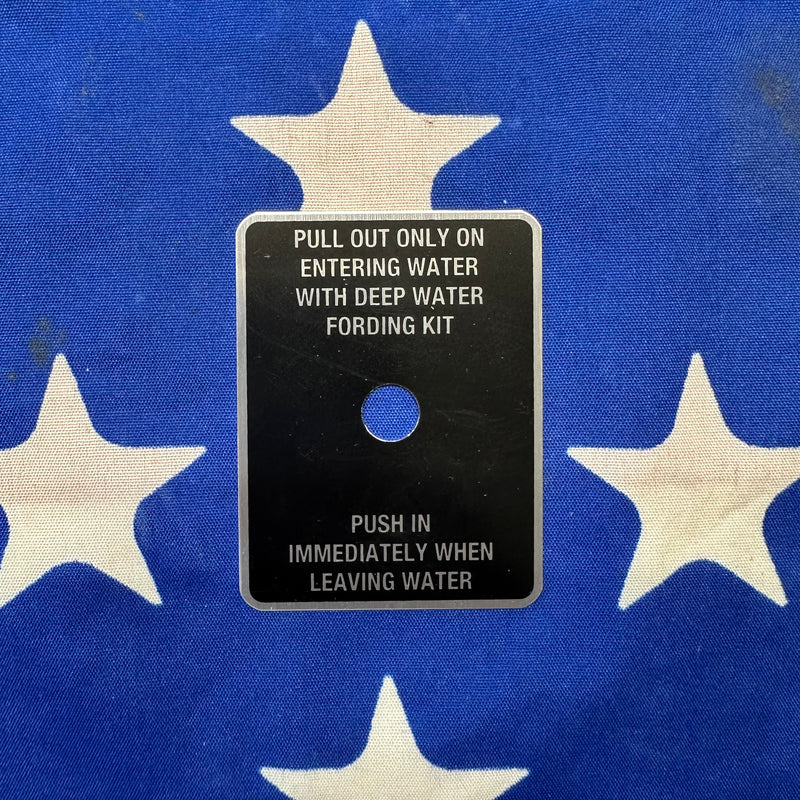 NOS M151 M151A1 M151A2 Fording Data Plate