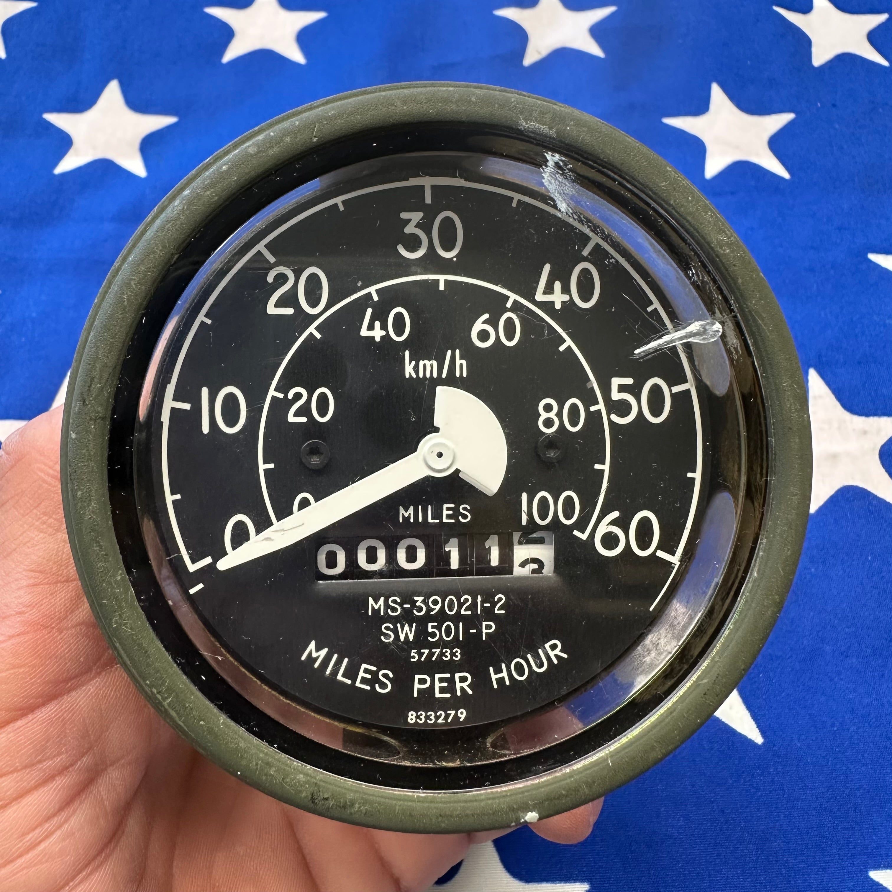 NOS M151A2 M561 Early HMMWV M35A2 A3 Stewart & Warner Speedometer MS39 ...