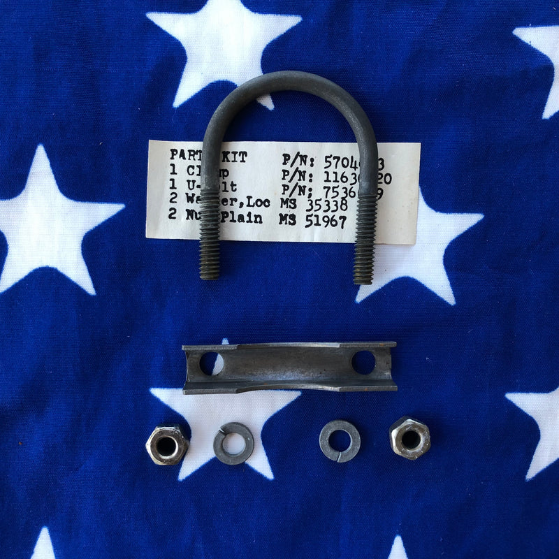 M151A2 NOS Exhaust System Tail Pipe Support Clamp Kit
