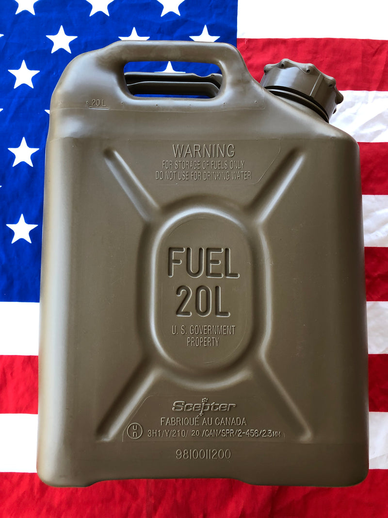 NOS Scepter Mfg Military Field Drab Plastic Fuel Can