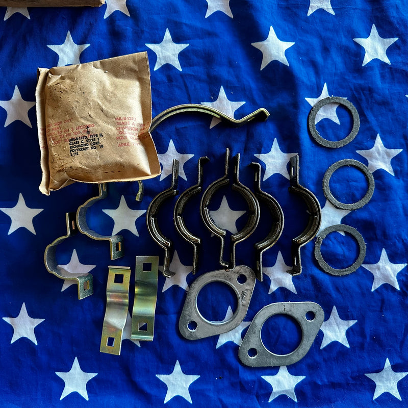 RARE M151 Series NOS Early Style Exhaust Clamp kit