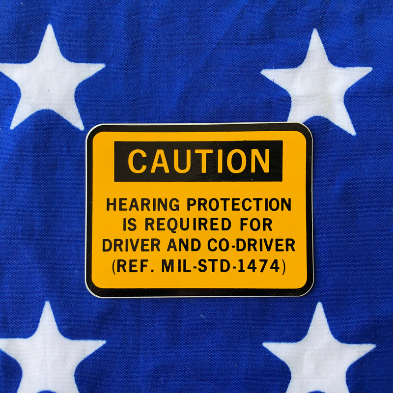Autocollant de protection auditive NOS de la série M