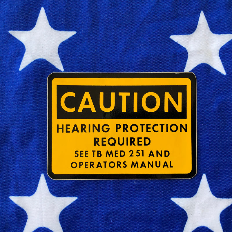 Autocollant de protection auditive NOS de la série M