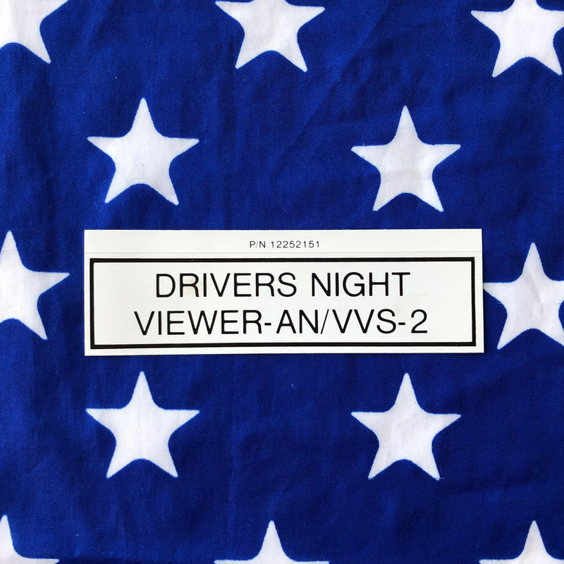 Décalcomanie militaire NOS Drivers Night Viewer